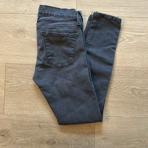 Flying Monkey Faded Black Low Rise Stretch Ankle Jeans